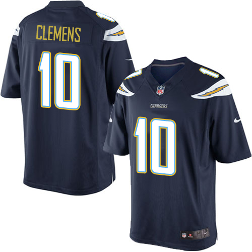 Men's Limited Kellen Clemens Nike Jersey Navy Blue Home - #10 NFL Los Angeles Chargers